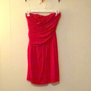 Express red strapless dress
